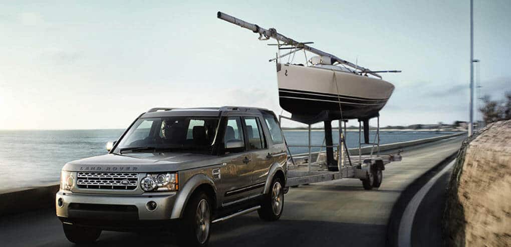 A hire car towing a boat